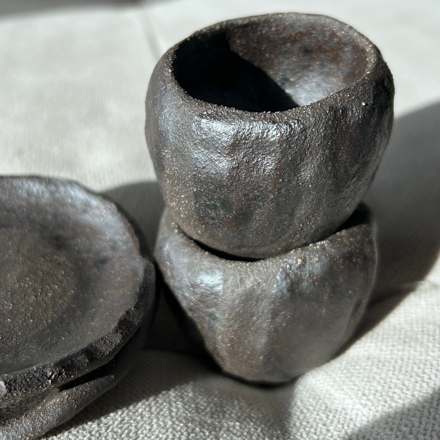 Rustic coffee time cups and saucers set ☕️